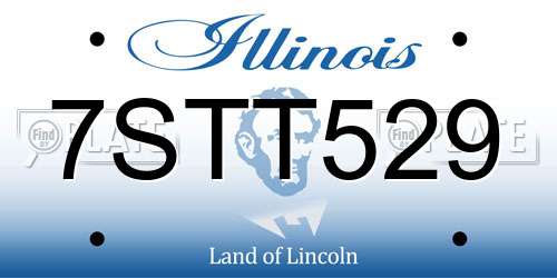 7STT529 Illinois License Plate