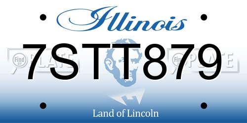 7STT879 Illinois License Plate