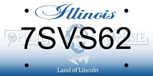 7SVS62 Illinois License Plate
