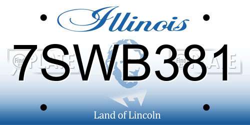 7SWB381 Illinois License Plate