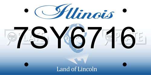 7SY6716 Illinois License Plate