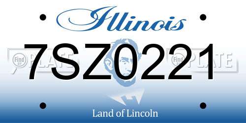 7SZ0221 Illinois License Plate