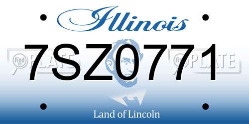7SZ0771 Illinois License Plate