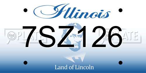 7SZ126 Illinois License Plate