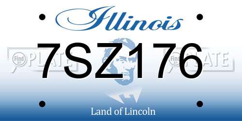 7SZ176 Illinois License Plate
