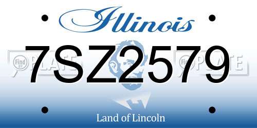 7SZ2579 Illinois License Plate