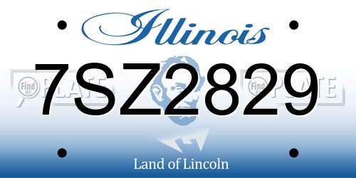 7SZ2829 Illinois License Plate