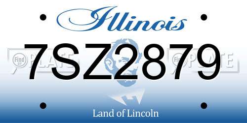 7SZ2879 Illinois License Plate