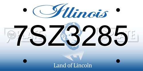 7SZ3285 Illinois License Plate