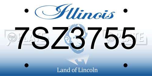 7SZ3755 Illinois License Plate