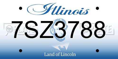 7SZ3788 Illinois License Plate