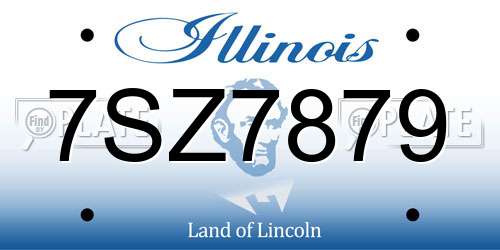 7SZ7879 Illinois License Plate