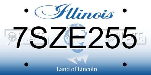 7SZE255 Illinois License Plate