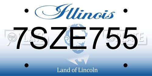 7SZE755 Illinois License Plate