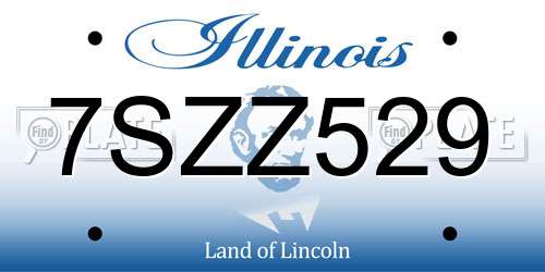 7SZZ529 Illinois License Plate