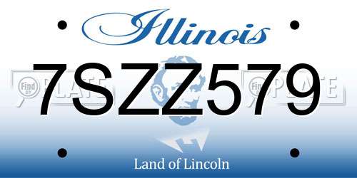 7SZZ579 Illinois License Plate