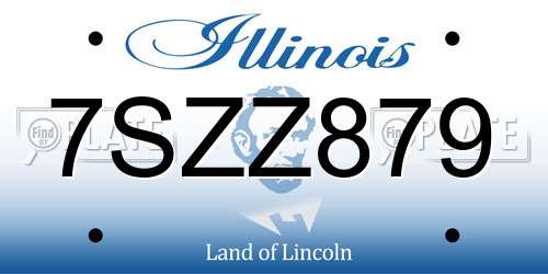 7SZZ879 Illinois License Plate