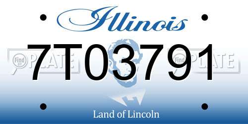 7T03791 Illinois License Plate