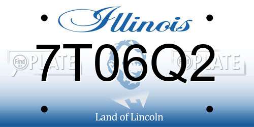 7T06Q2 Illinois License Plate