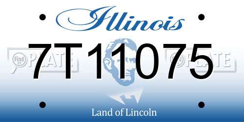 7T11075 Illinois License Plate