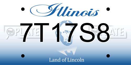 7T17S8 Illinois License Plate