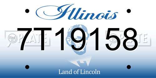 7T19158 Illinois License Plate