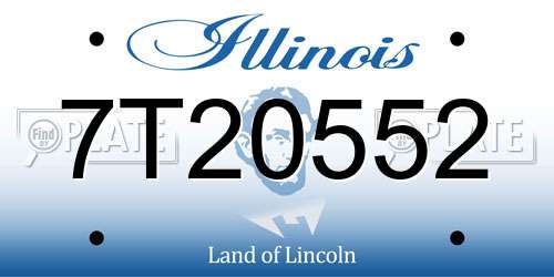 7T20552 Illinois License Plate