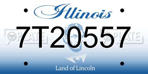 7T20557 Illinois License Plate