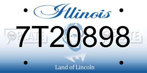 7T20898 Illinois License Plate