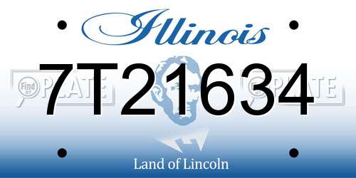 7T21634 Illinois License Plate