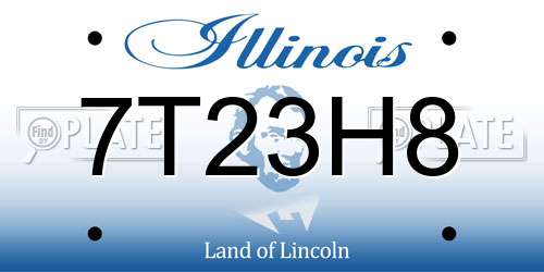 7T23H8 Illinois License Plate