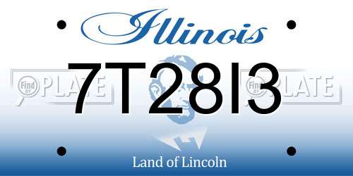 7T28I3 Illinois License Plate