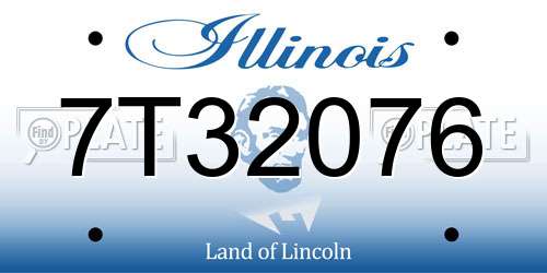7T32076 Illinois License Plate
