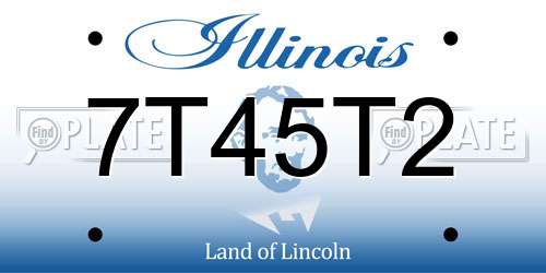 7T45T2 Illinois License Plate