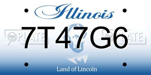 7T47G6 Illinois License Plate