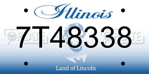 7T48338 Illinois License Plate