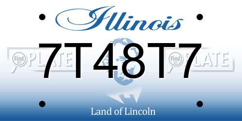 7T48T7 Illinois License Plate