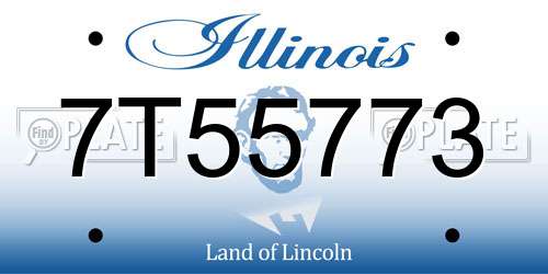 7T55773 Illinois License Plate