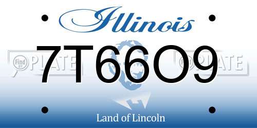 7T66O9 Illinois License Plate
