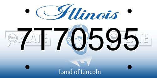 7T70595 Illinois License Plate