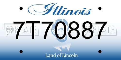 7T70887 Illinois License Plate