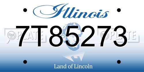 7T85273 Illinois License Plate