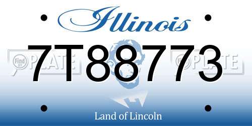 7T88773 Illinois License Plate
