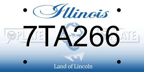 7TA266 Illinois License Plate