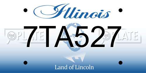 7TA527 Illinois License Plate