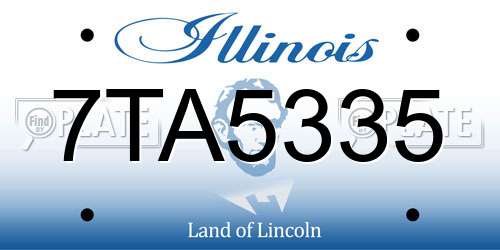 7TA5335 Illinois License Plate