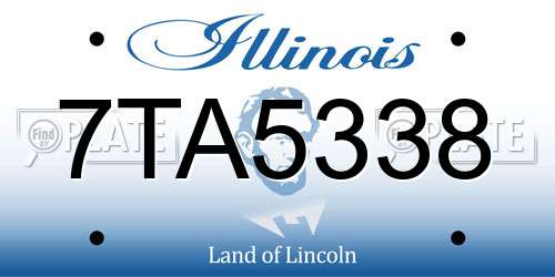 7TA5338 Illinois License Plate