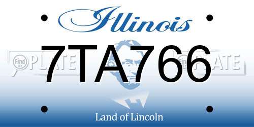 7TA766 Illinois License Plate