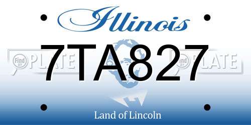 7TA827 Illinois License Plate