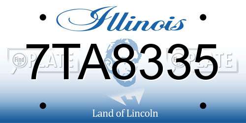 7TA8335 Illinois License Plate